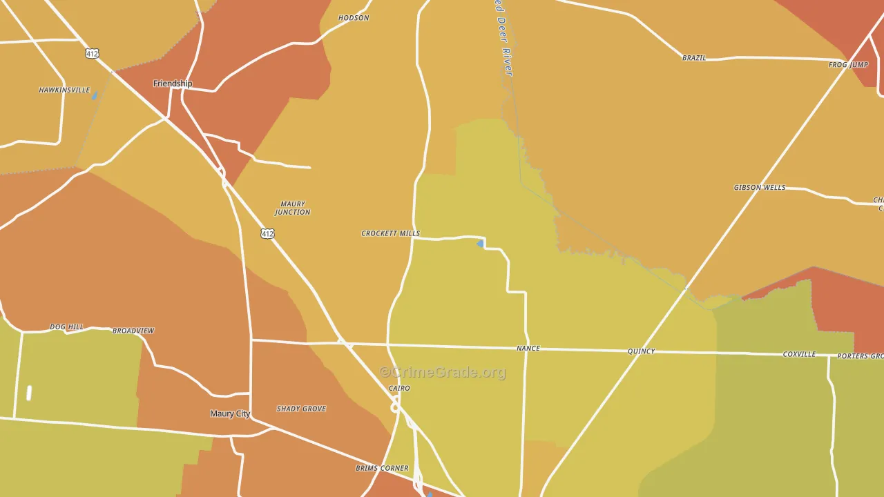 Frog Jump, TN Map of Vandalism Rates