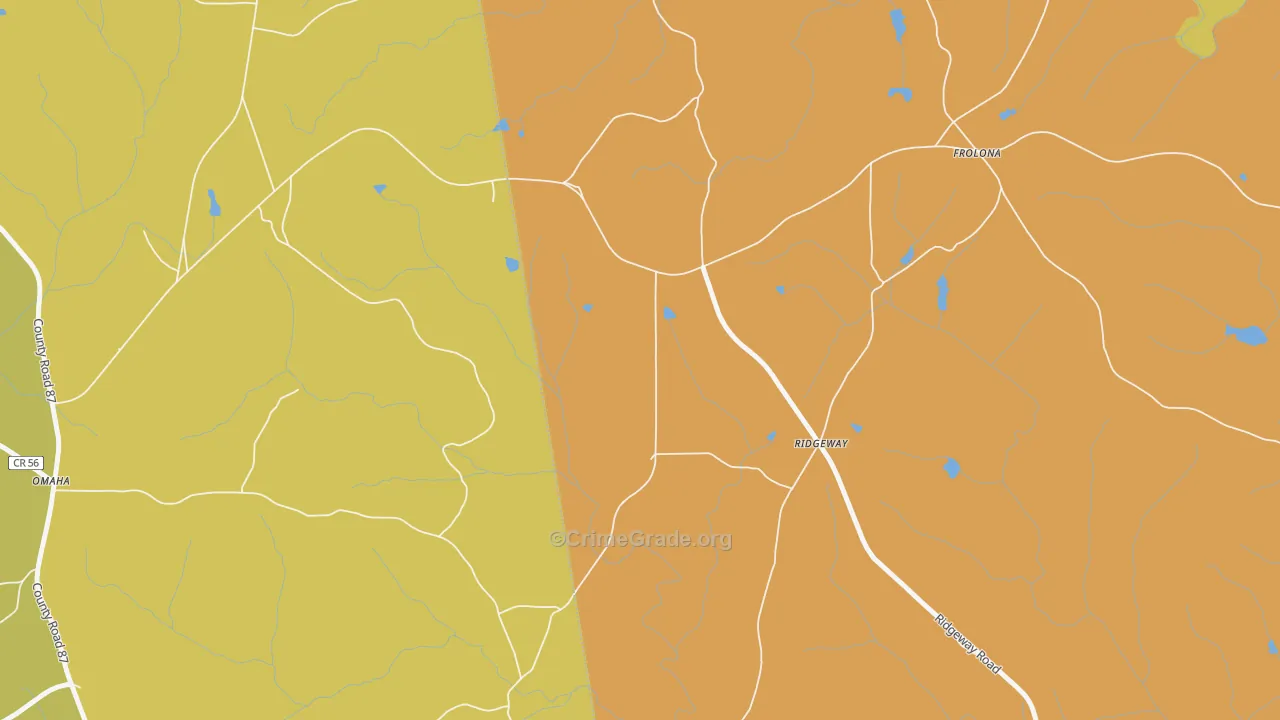 Frolona, GA Map of Vandalism Rates