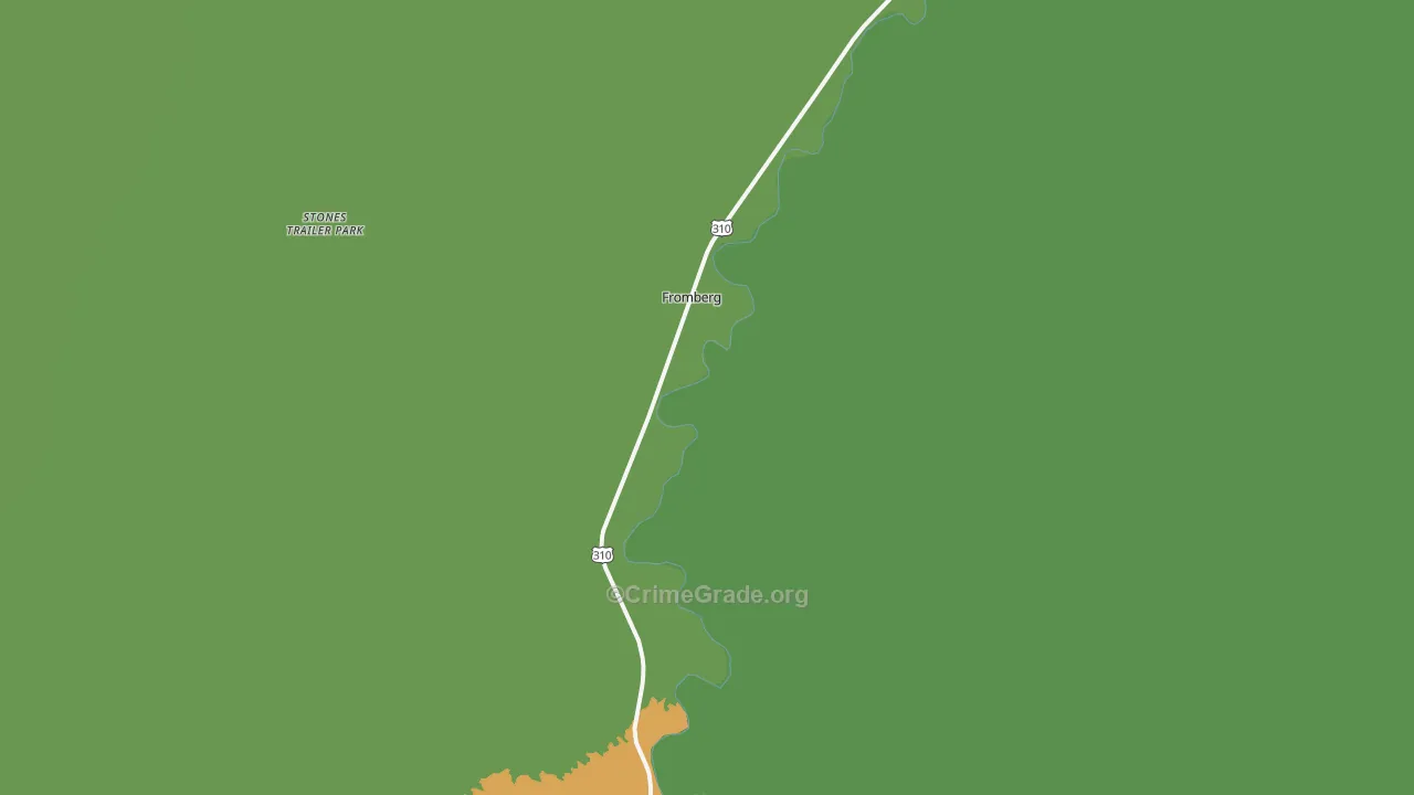 Fromberg, MT Map of Vandalism Rates