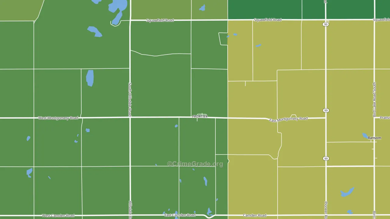 Frontier, MI Map of Vandalism Rates