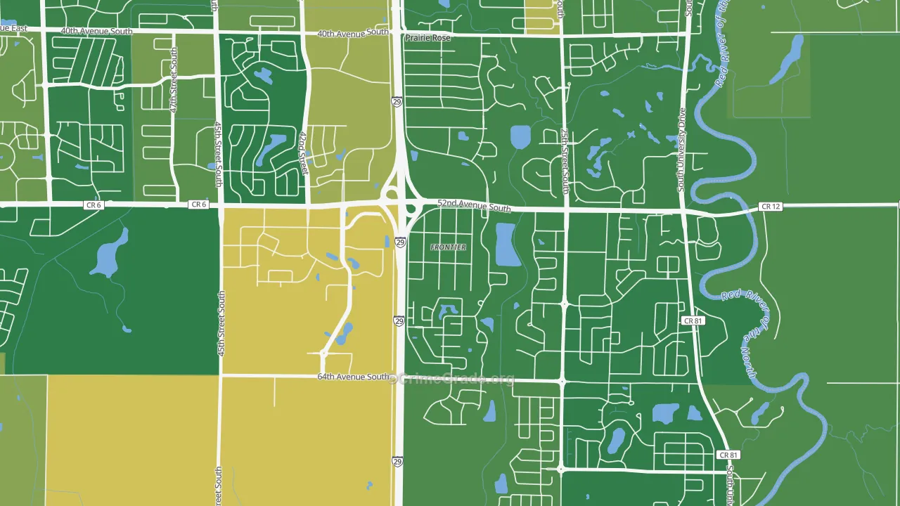 Frontier, ND Map of Vandalism Rates