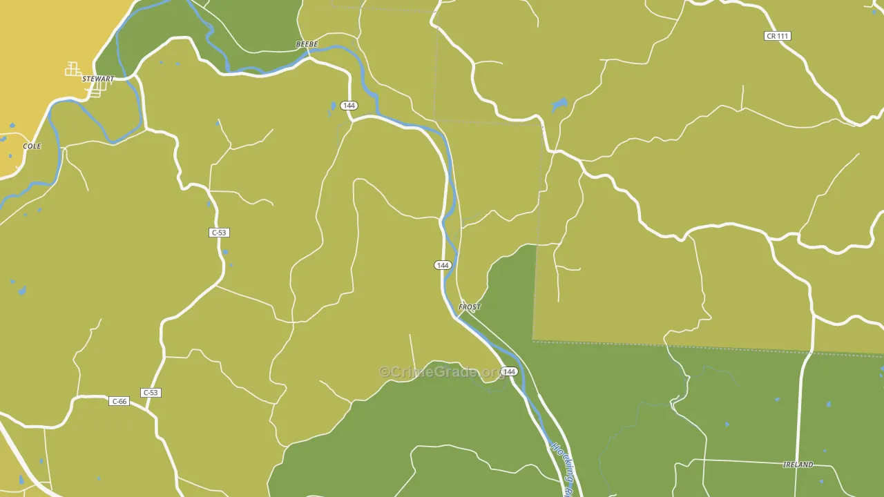 Frost, OH Map of Vandalism Rates