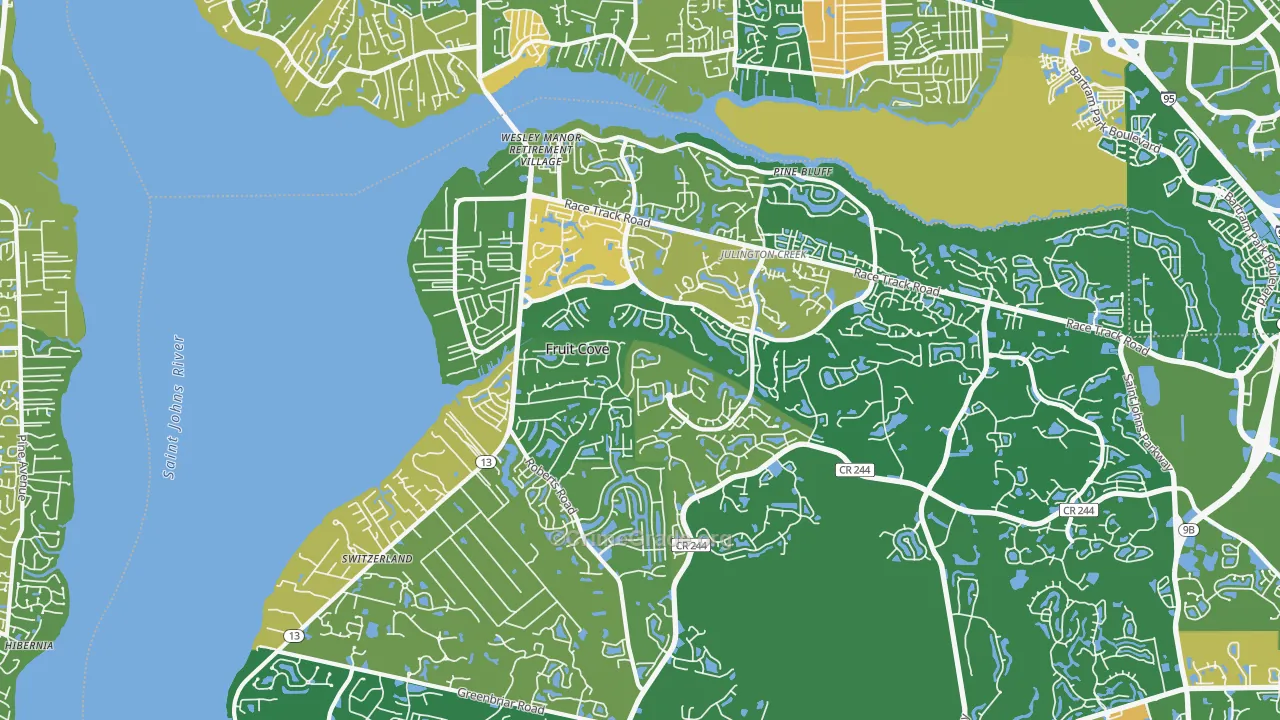 Fruit Cove, FL Map of Vandalism Rates