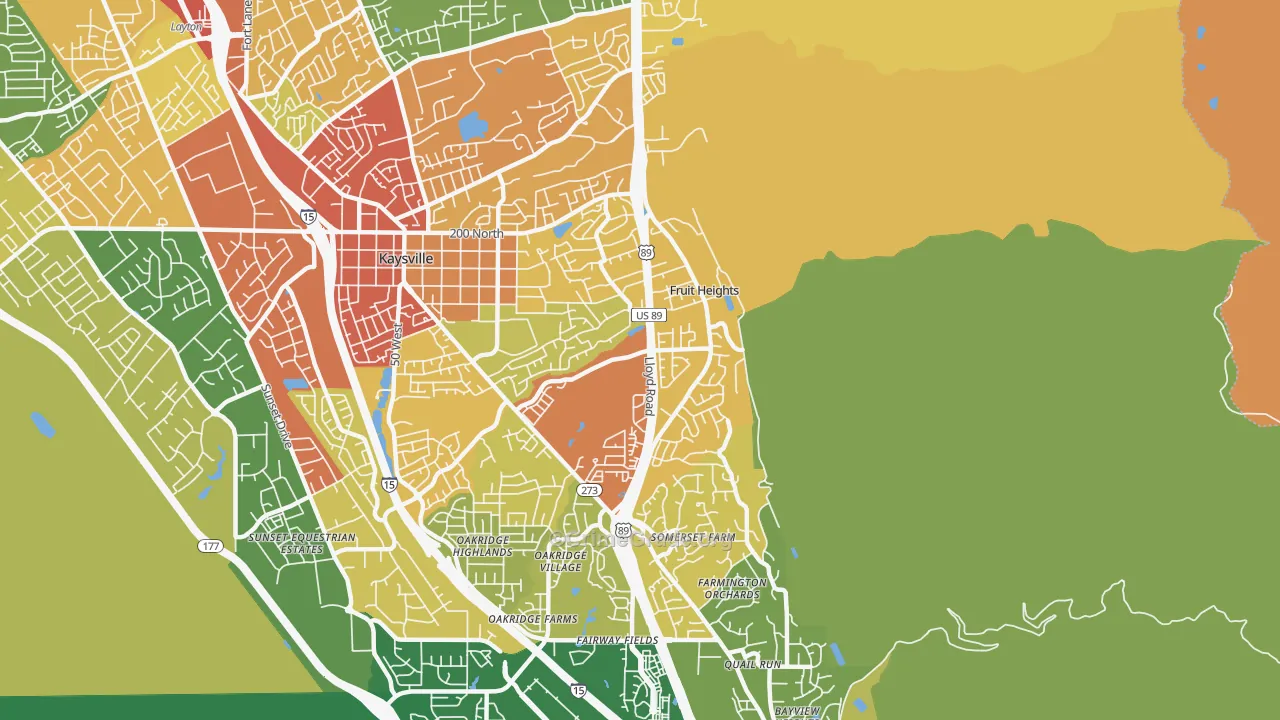 Fruit Heights, UT Map of Vandalism Rates