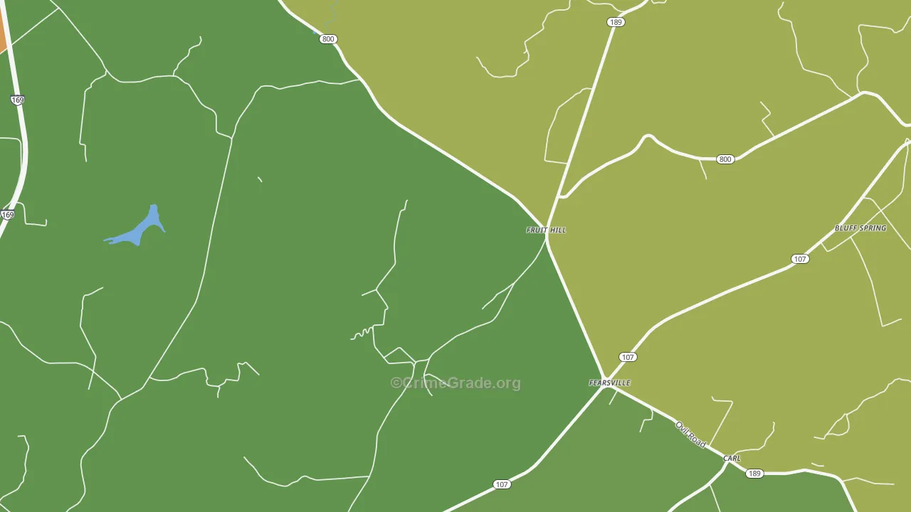 Fruit Hill, KY Map of Vandalism Rates