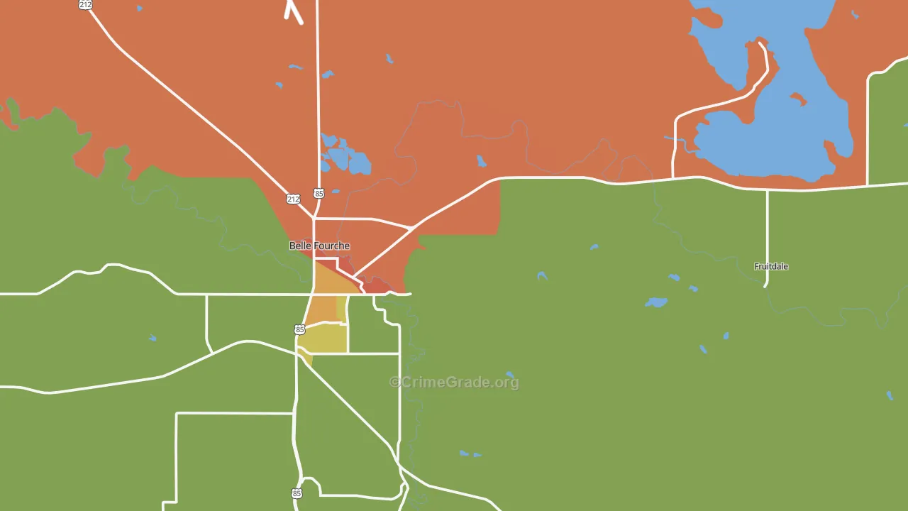 Fruitdale, SD Map of Vandalism Rates