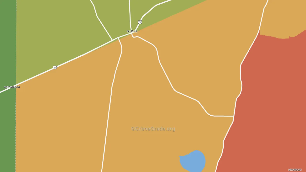 Fruitland, GA Map of Vandalism Rates