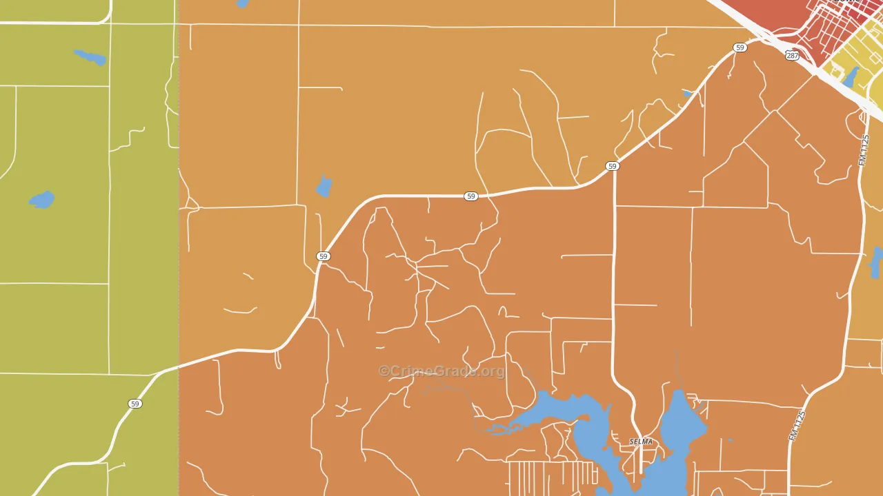 Fruitland, TX Map of Vandalism Rates