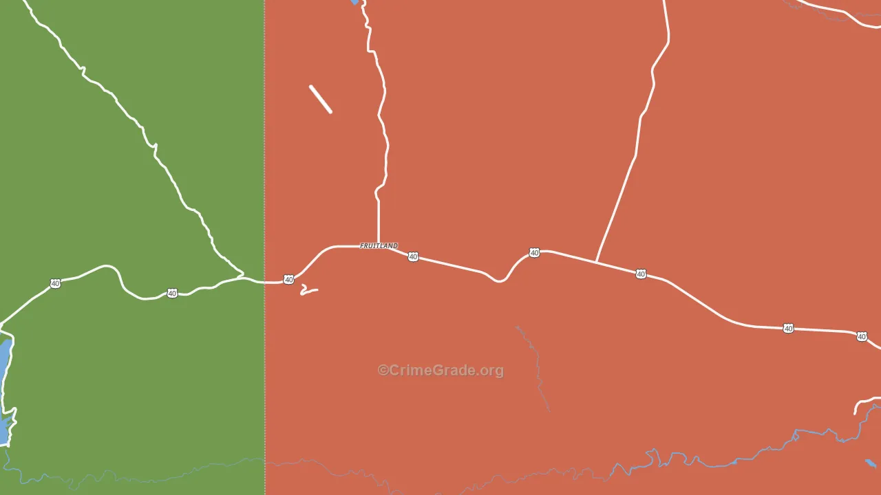 Fruitland, UT Map of Vandalism Rates