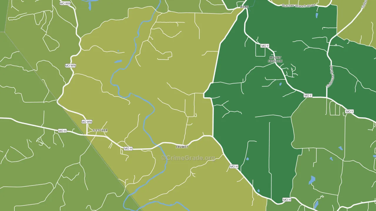 Frumet, MO Map of Vandalism Rates