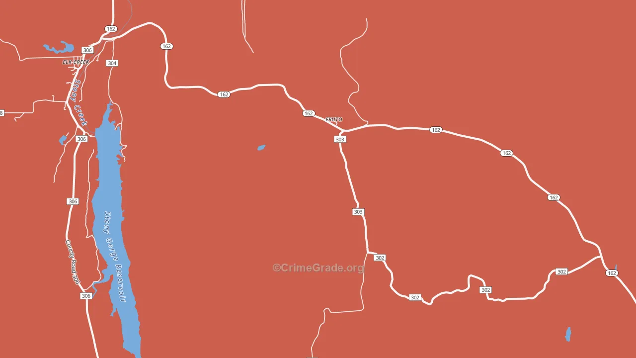 Fruto, CA Map of Vandalism Rates