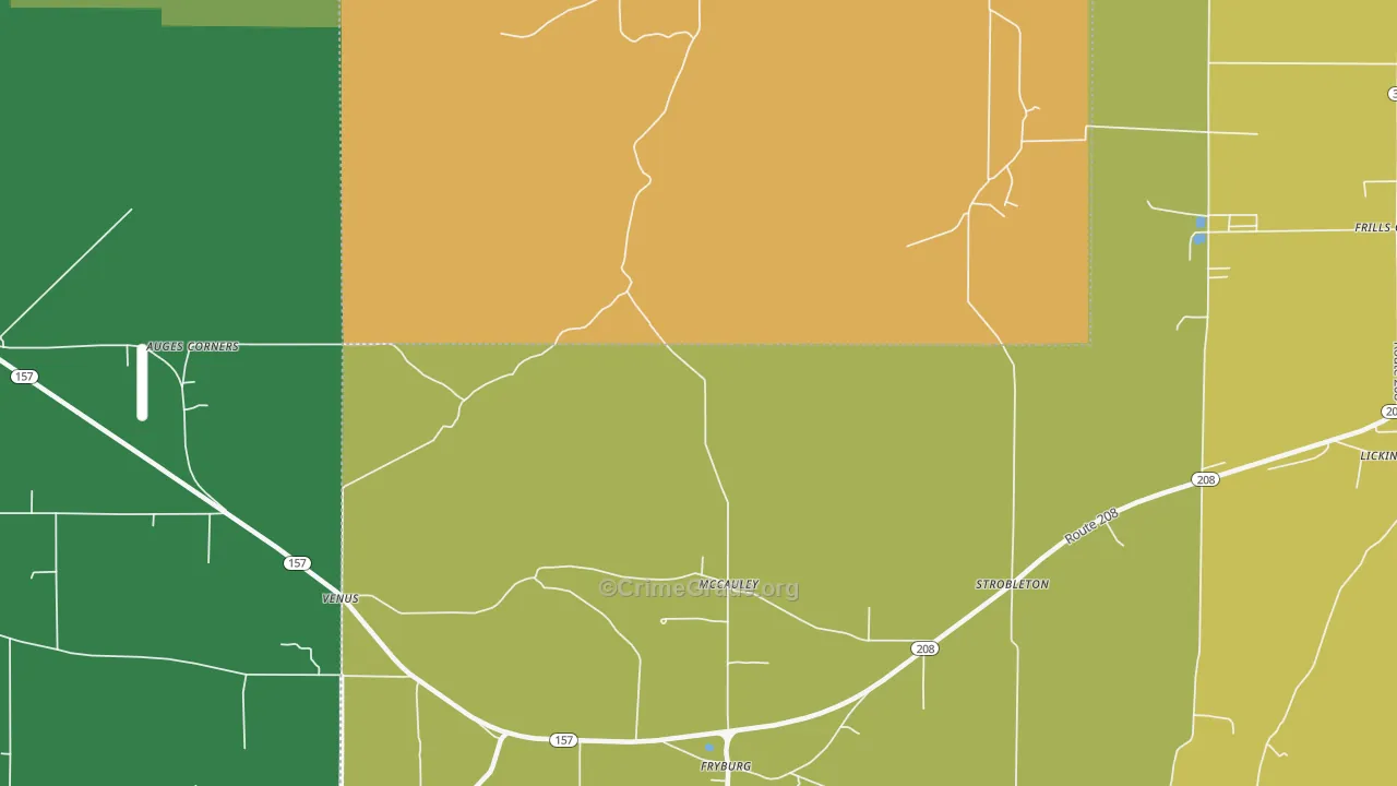 Fryburg, PA Map of Vandalism Rates