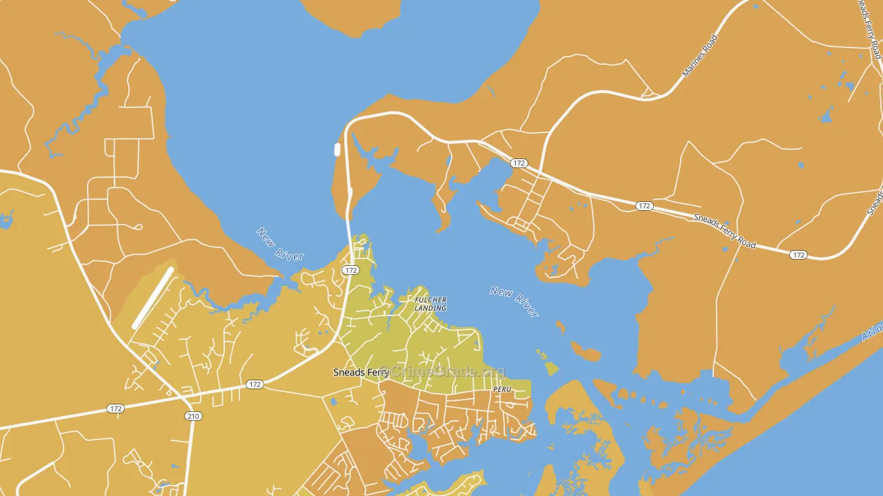 Fulcher Landing, NC Map of Vandalism Rates