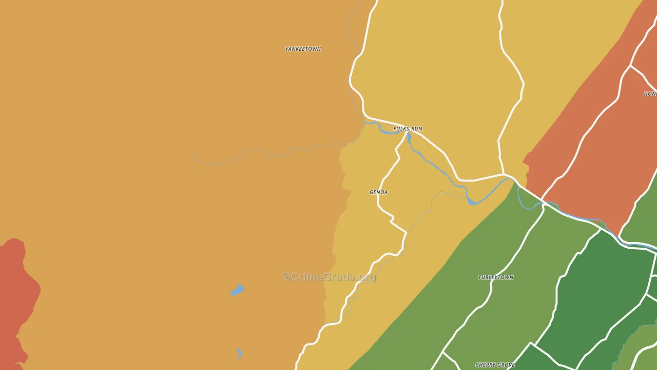 Fulks Run, VA Map of Vandalism Rates