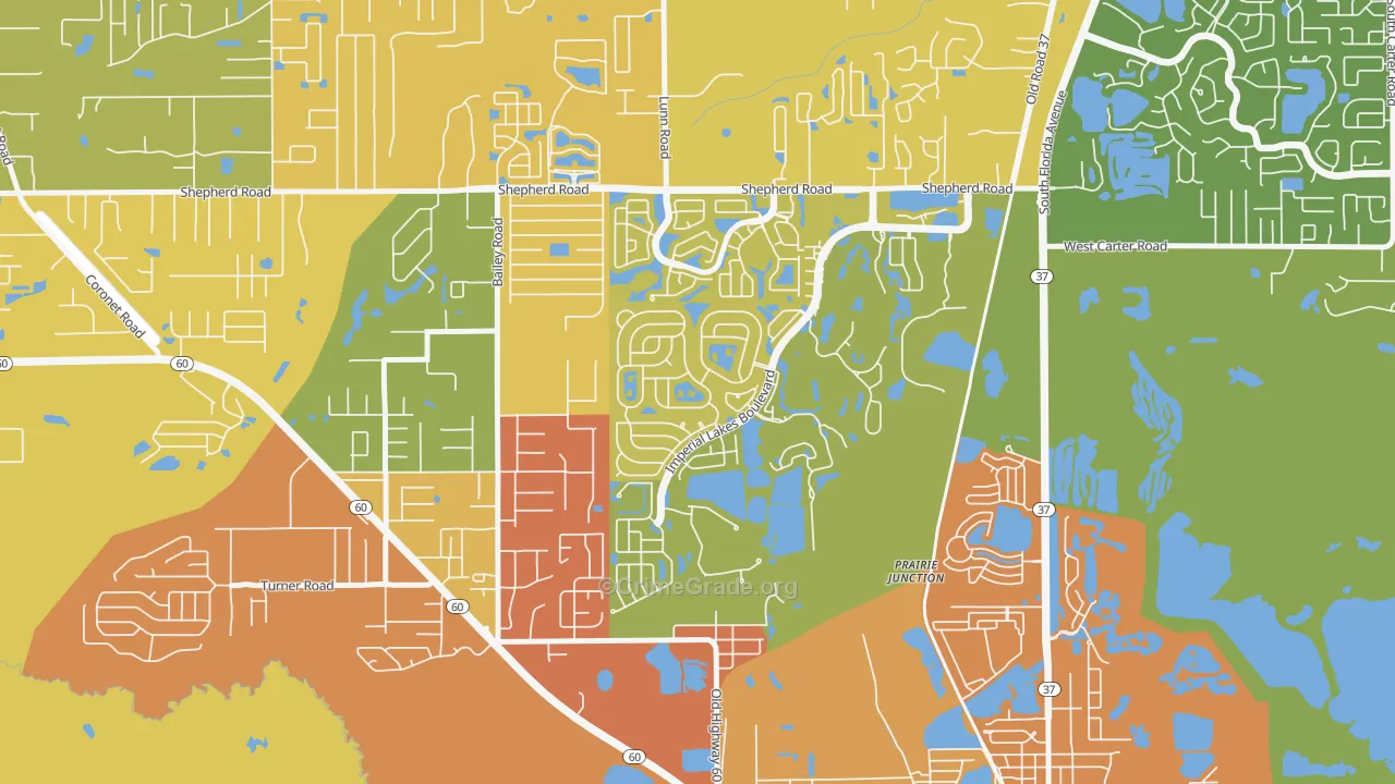 Fuller Heights, FL Map of Vandalism Rates