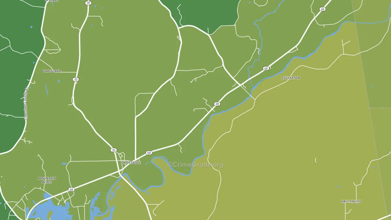 Fullerton, AL Map of Vandalism Rates