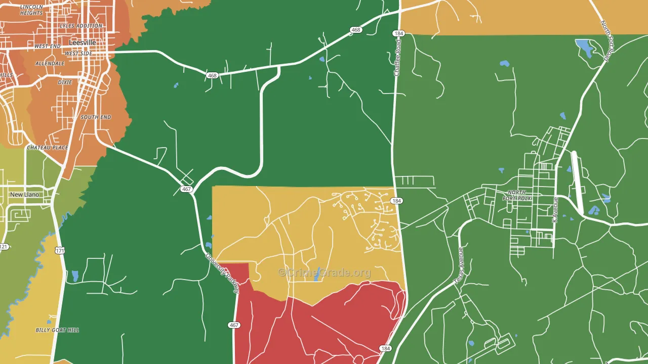 Fullerton, LA Map of Vandalism Rates