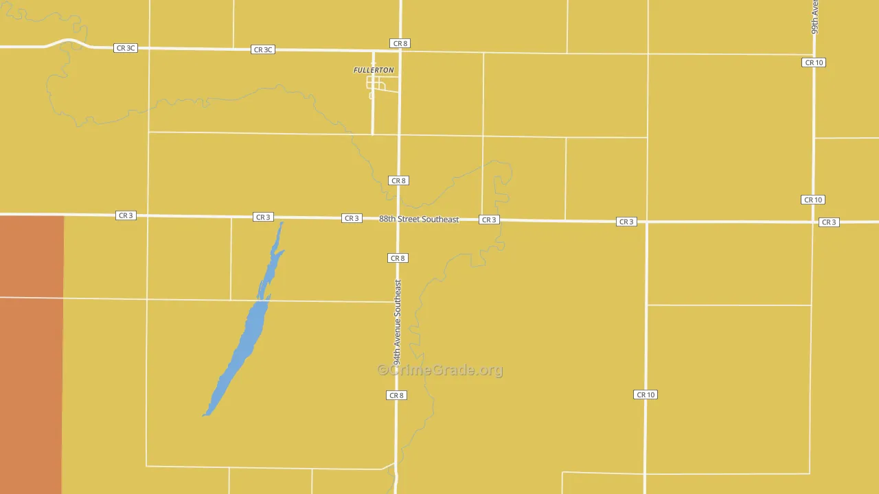 Fullerton, ND Map of Vandalism Rates