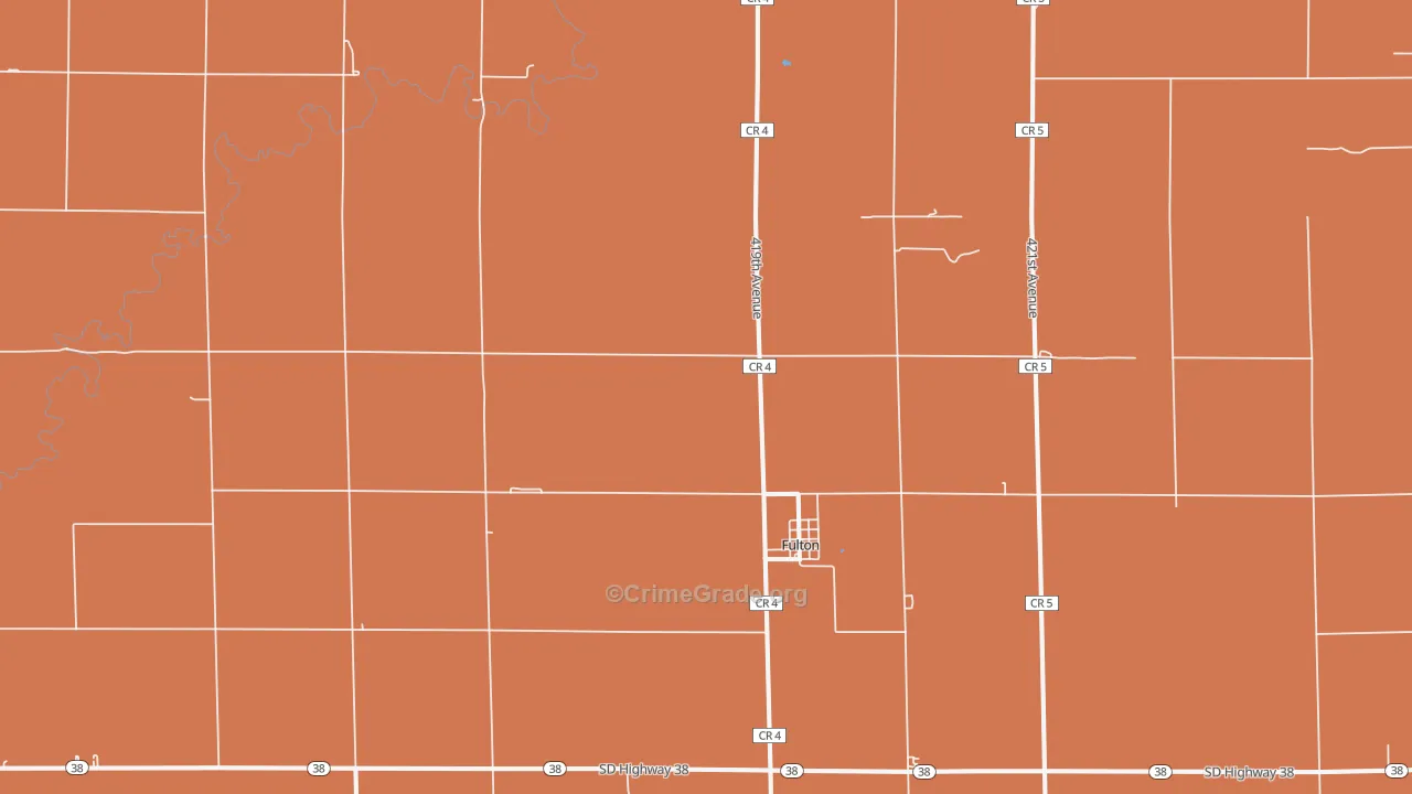 Fulton, SD Map of Vandalism Rates