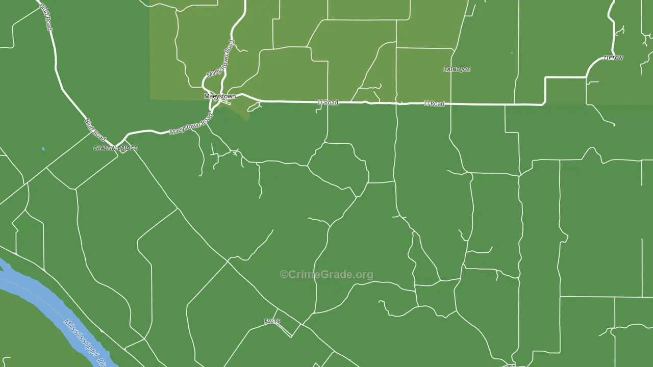 Fults, IL Map of Vandalism Rates