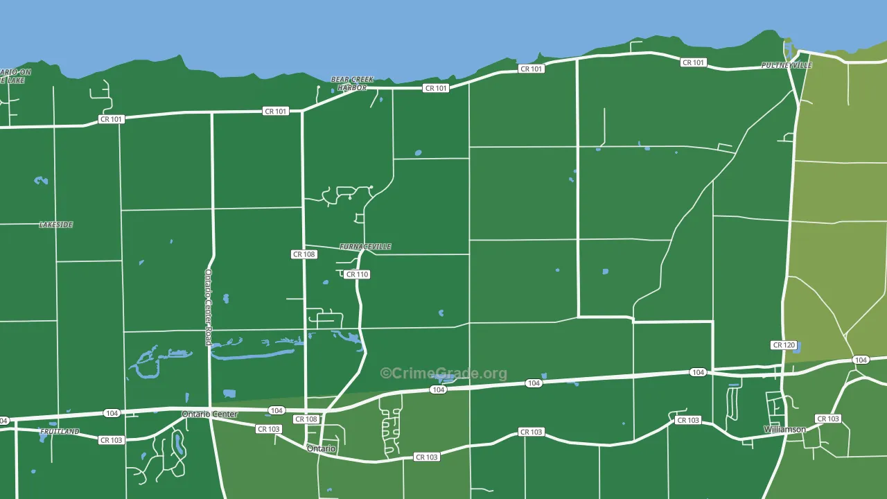 Furnaceville, NY Map of Vandalism Rates
