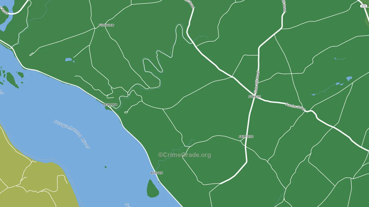 Furniss, PA Map of Vandalism Rates