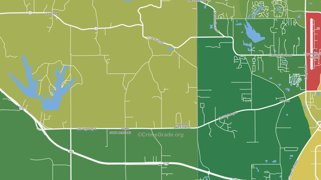 Furrs, MS Map of Vandalism Rates