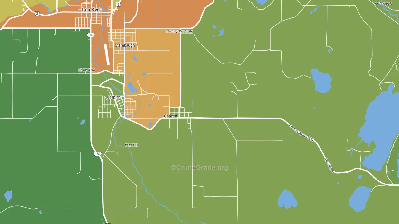 Gaastra, MI Map of Vandalism Rates