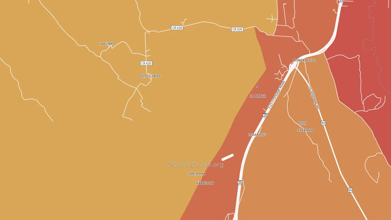 Gabaldon, NM Map of Vandalism Rates