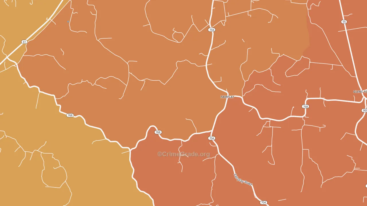 Gadberry, KY Map of Vandalism Rates