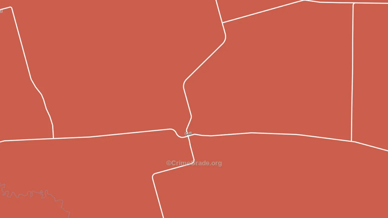 Gail, TX Map of Vandalism Rates