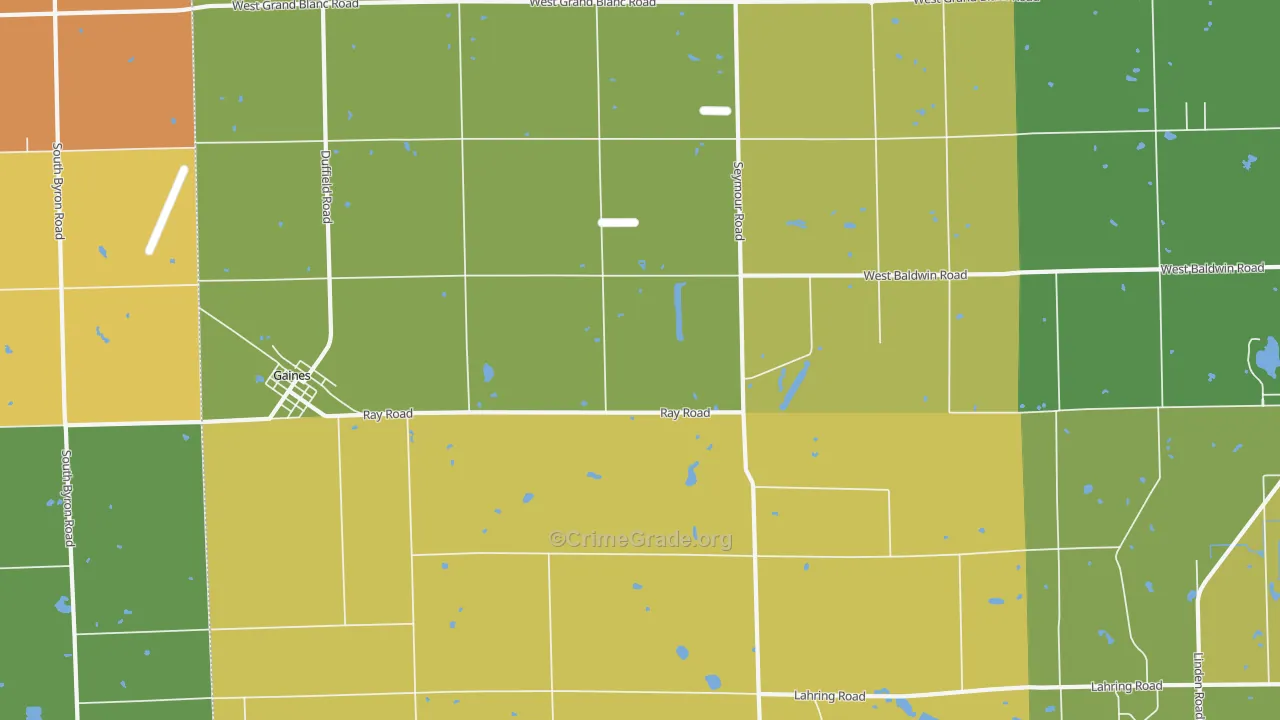 Gaines, MI Map of Vandalism Rates