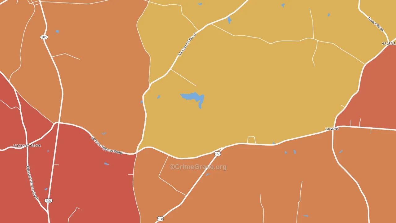 Galatia, NC Map of Vandalism Rates
