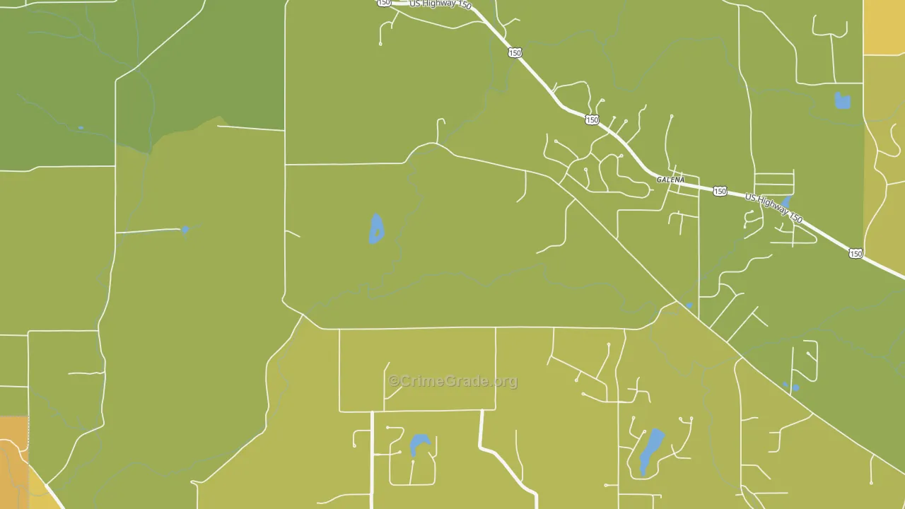 Galena, IN Map of Vandalism Rates