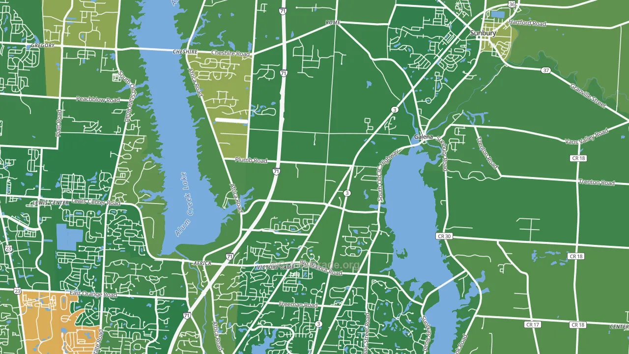 Galena, OH Map of Vandalism Rates