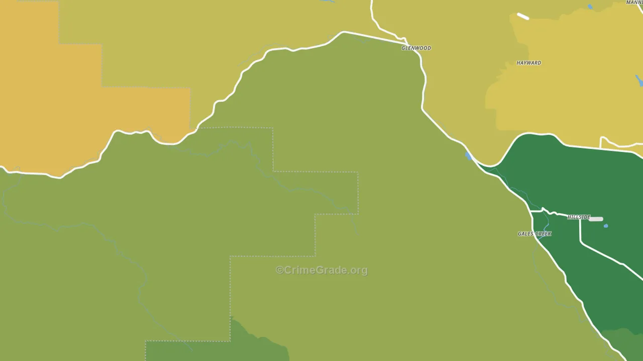 Gales Creek, OR Map of Vandalism Rates