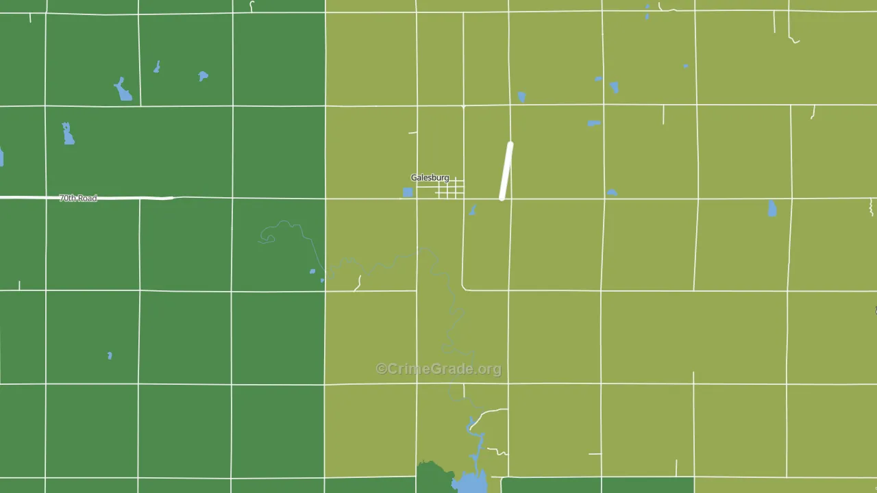 Galesburg, KS Map of Vandalism Rates