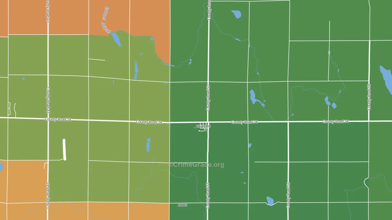 Galeton, CO Map of Vandalism Rates