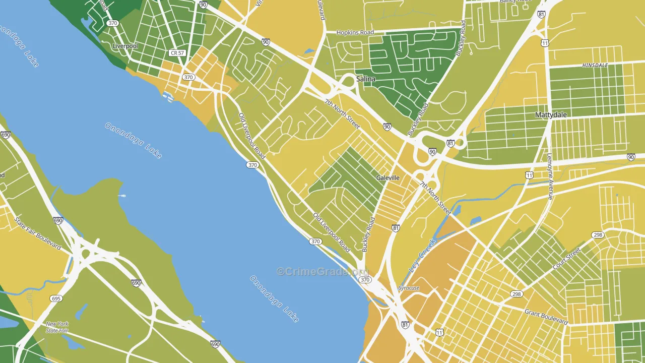 Galeville, Liverpool, NY Map of Vandalism Rates