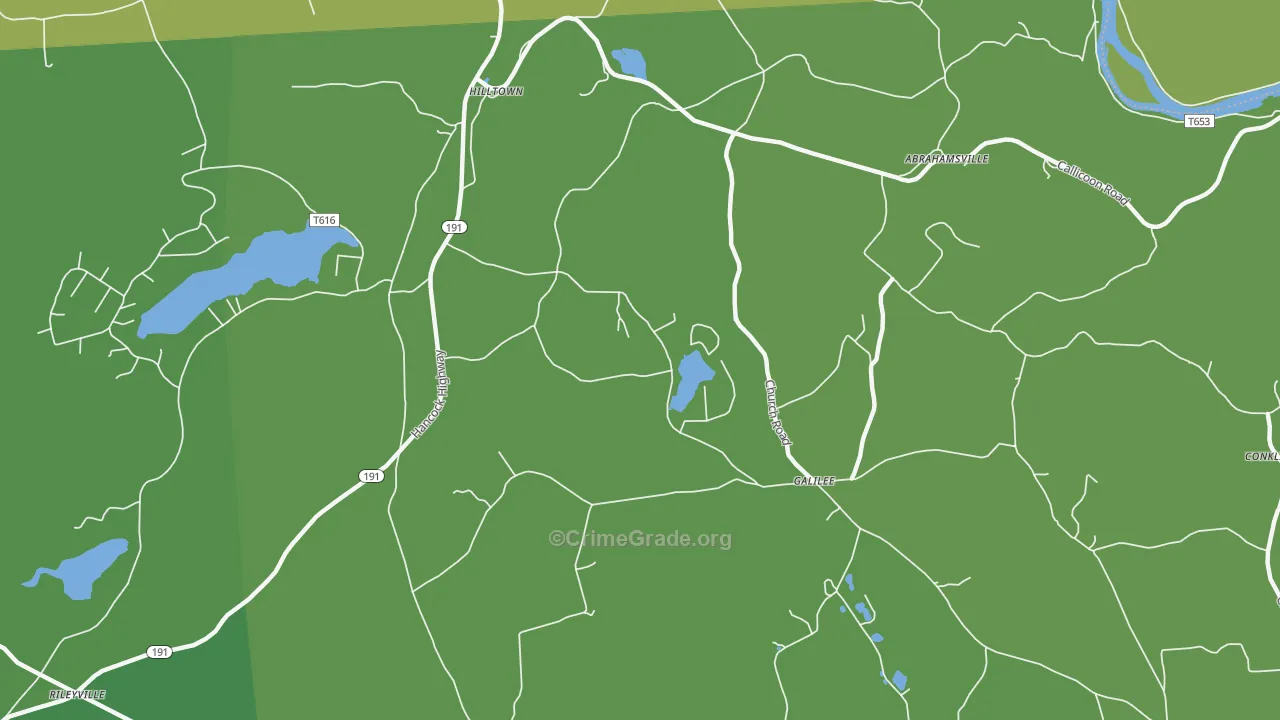 Galilee, PA Map of Vandalism Rates