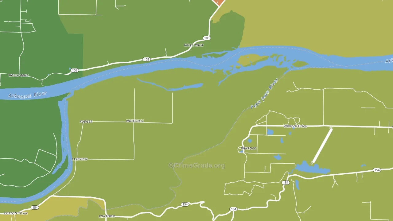 Galla Rock, AR Map of Vandalism Rates