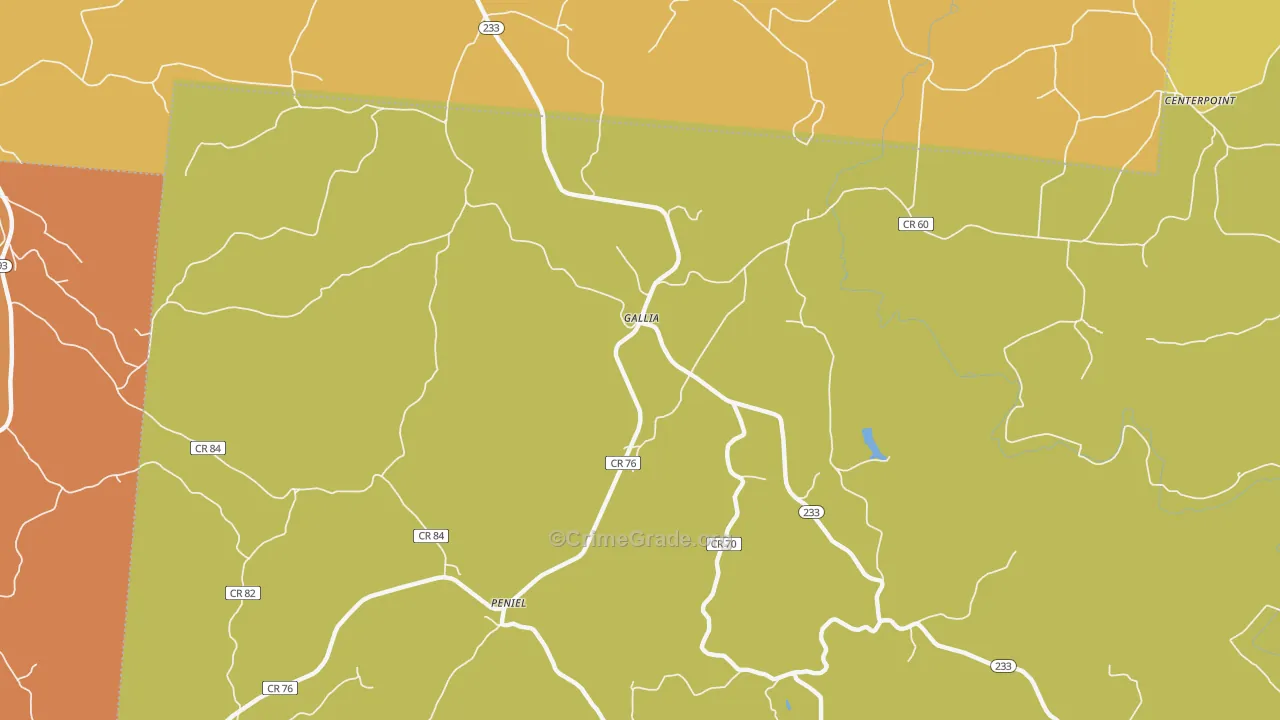 Gallia, OH Map of Vandalism Rates