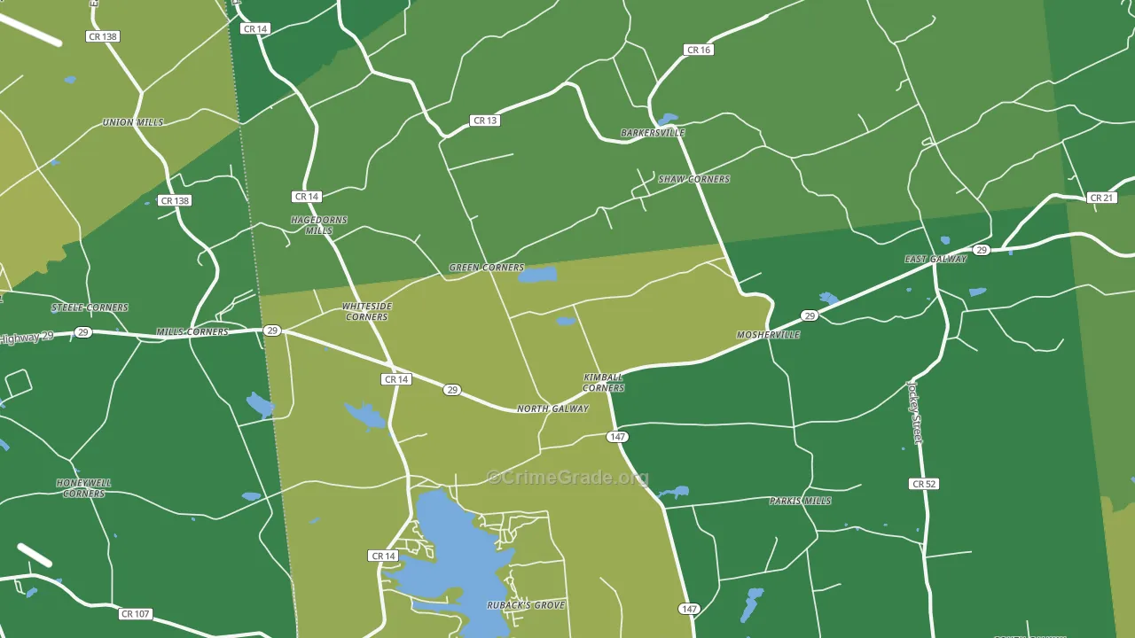 Galway, NY Map of Vandalism Rates