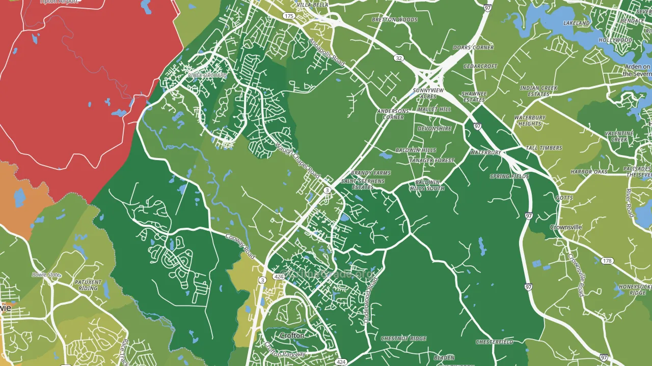 Gambrills, MD Map of Vandalism Rates