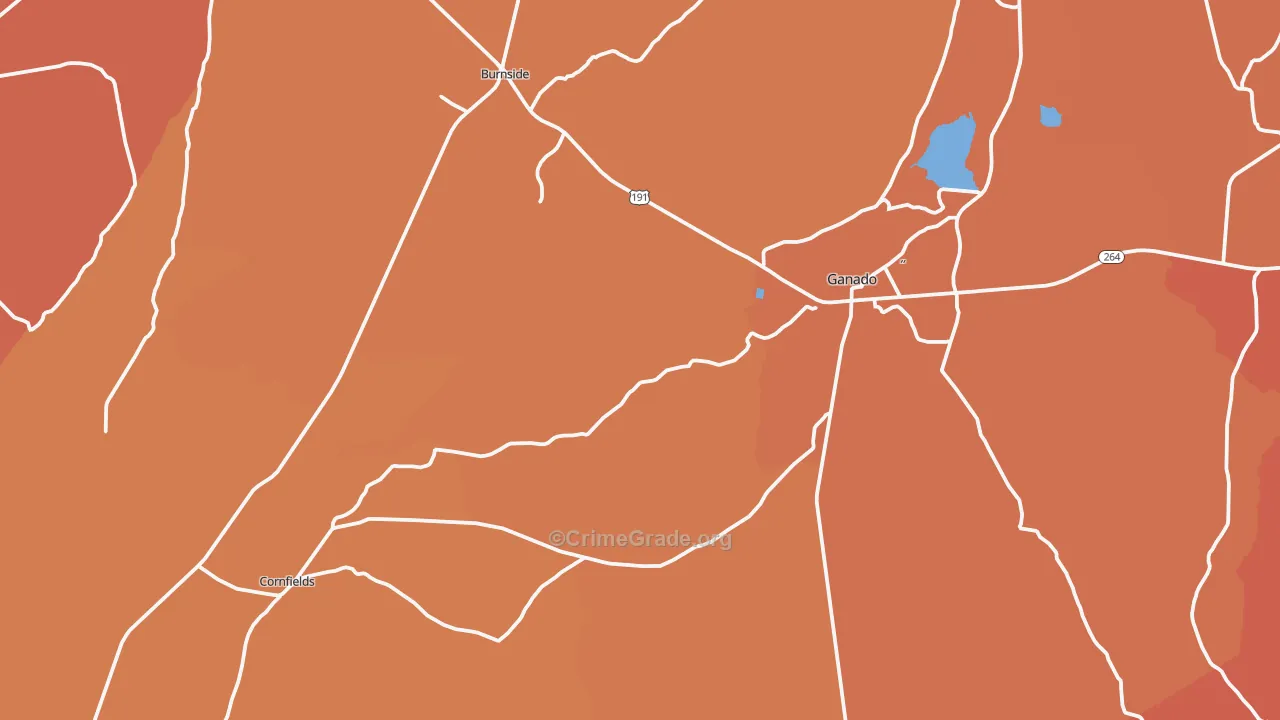 Ganado, AZ Map of Vandalism Rates