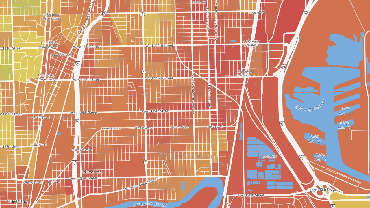 Gano, Chicago, IL Map of Vandalism Rates
