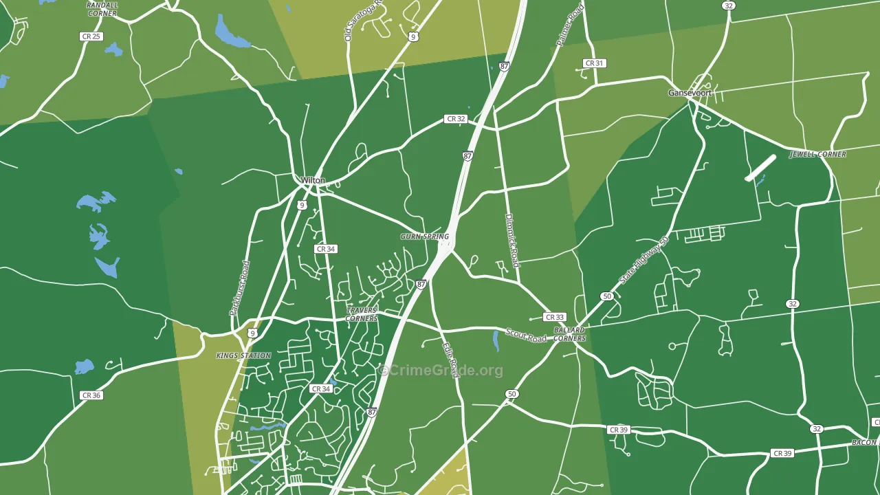Gansevoort, NY Map of Vandalism Rates