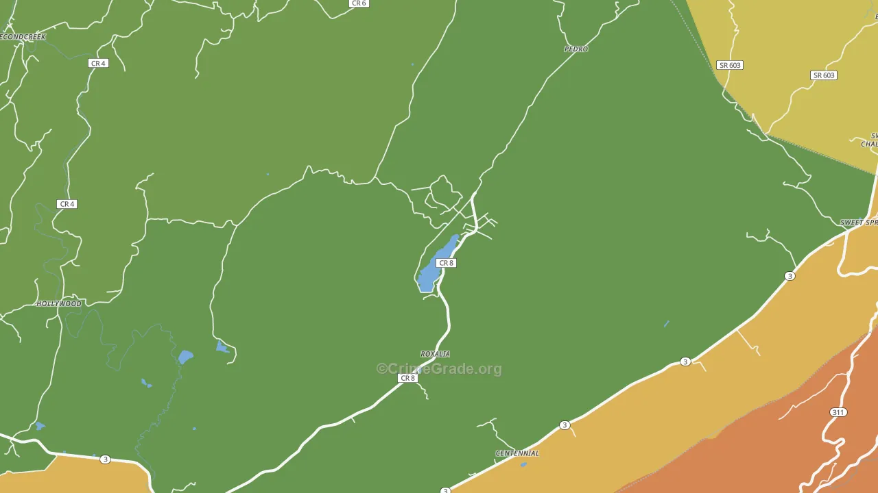 Gap Mills, WV Map of Vandalism Rates