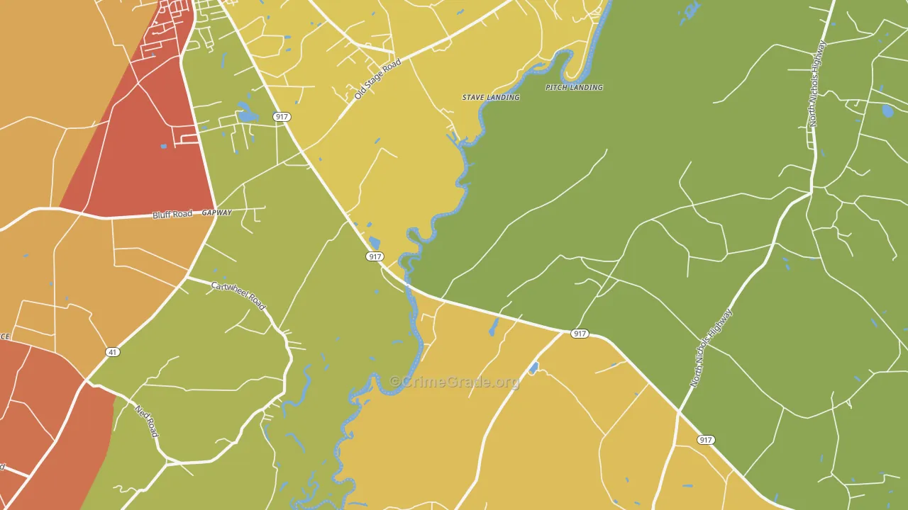 Gapway, SC Map of Vandalism Rates