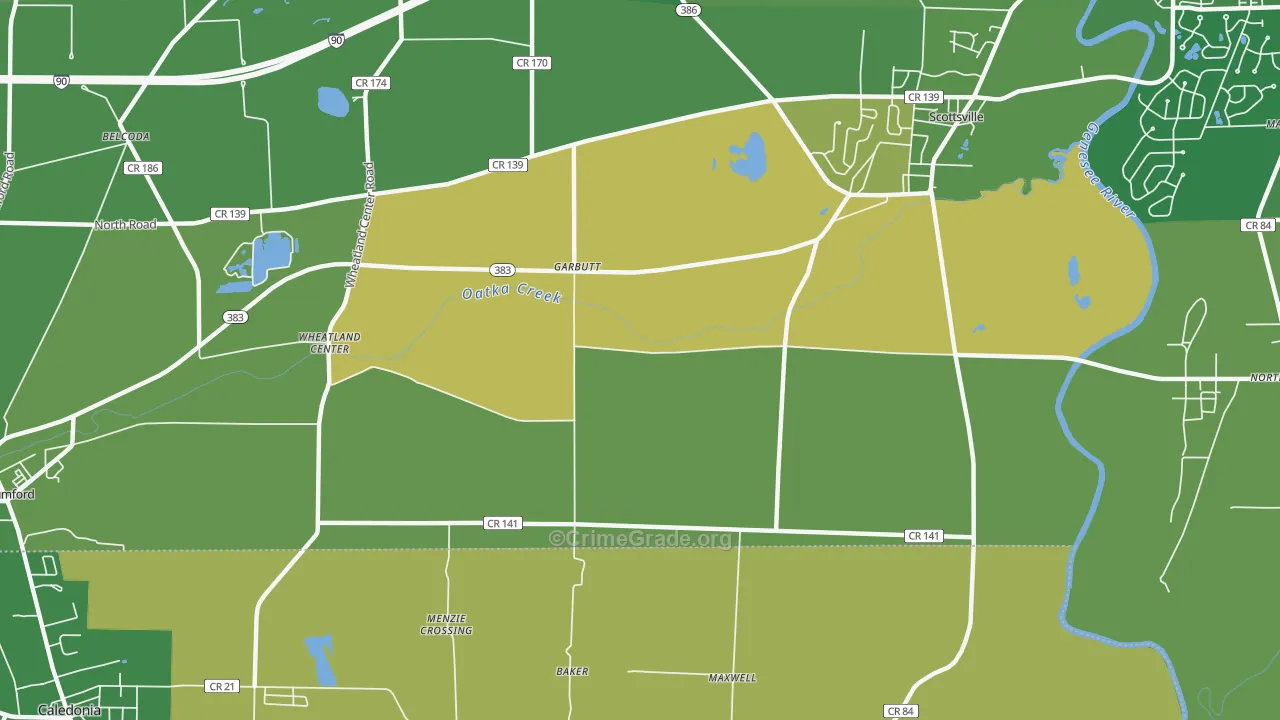 Garbutt, NY Map of Vandalism Rates